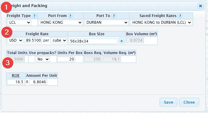 Stle Costing Freight Cost calculation